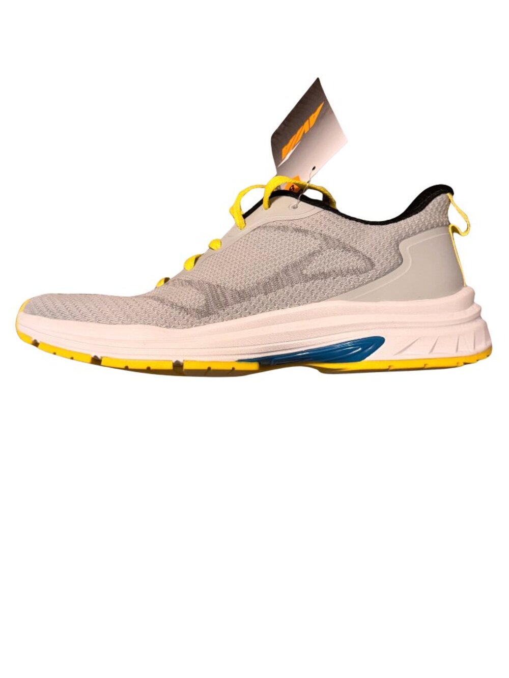 Avia Men’s Size 8 Gray Yellow Athletic Running Sneakers NWT Lace Up